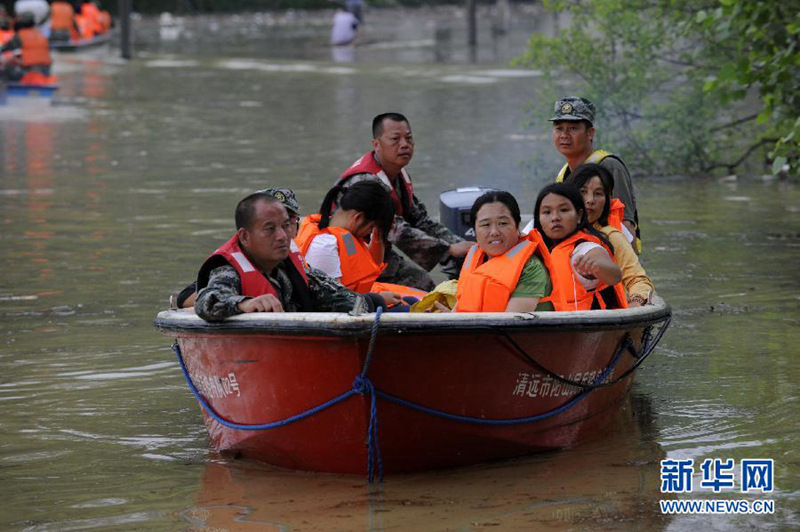 광둥 양산 폭우 피해 심각…홍수로 4000명 고립돼