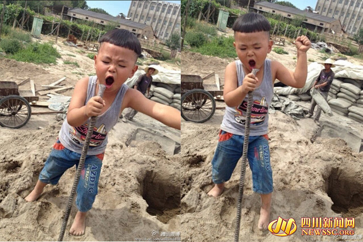 ‘공사장 노래의 신’ 4살 꼬마의 노래열창 화제