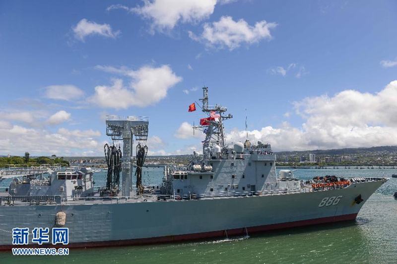 中해군, ‘환태평양-2014’ 훈련 위해 진주만 도착