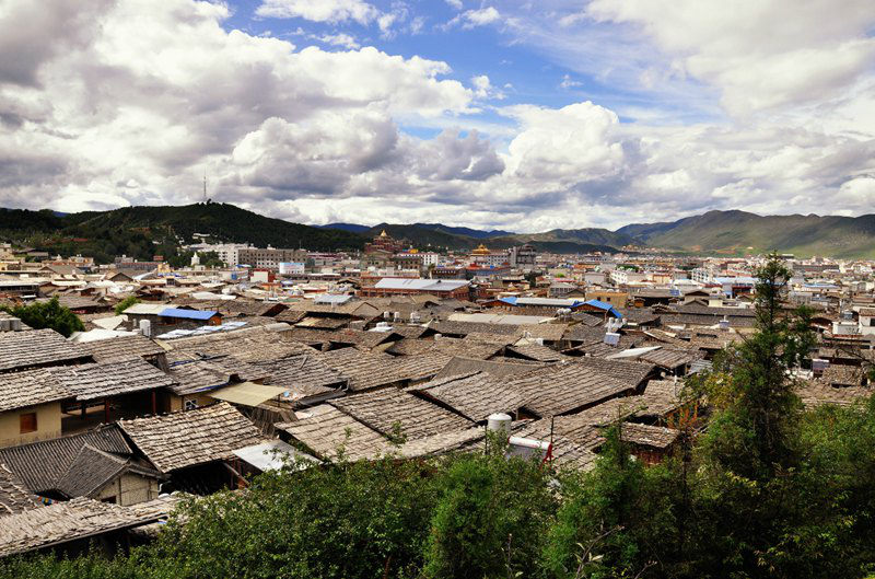 샹그리라의 가장 아름다운 관광지,두커쭝(獨克宗) 옛마을