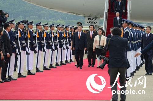 시진핑 중국 국가주석 한국 도착