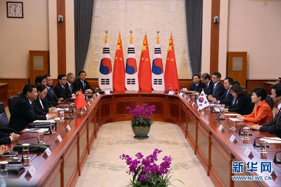 시진핑-박근혜 회담 “양국 관계 노력 목표 제시”