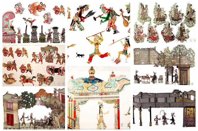 중국 무형 문화유산 피영(皮影, 그림자극)