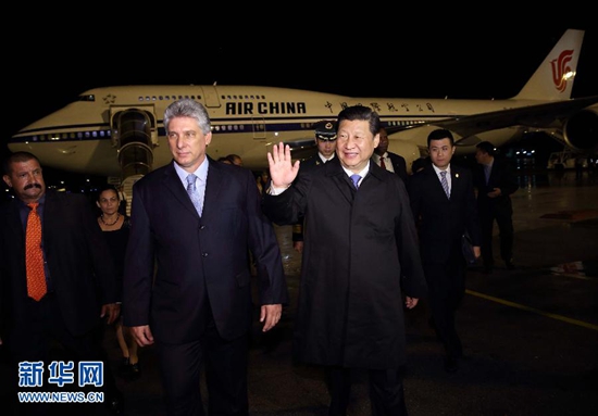 시진핑, 아바나 도착 후 쿠바 국빈방문에 돌입