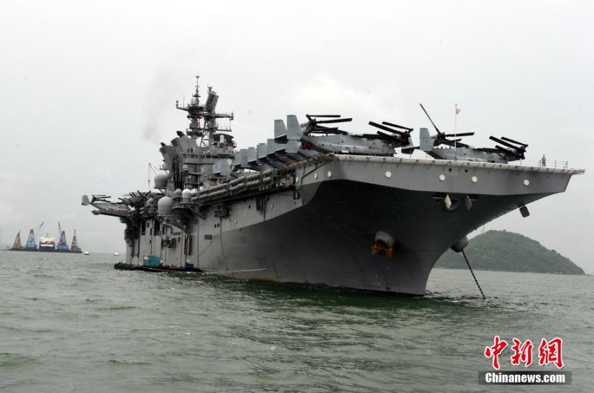 美 해군 수륙양용 공격함 ‘USS 마킨 아일랜드’함 홍콩에 도착