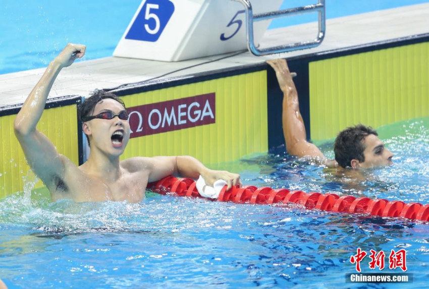 中 위허신 선수, 유스올림픽 접영 50m 금메달 획득