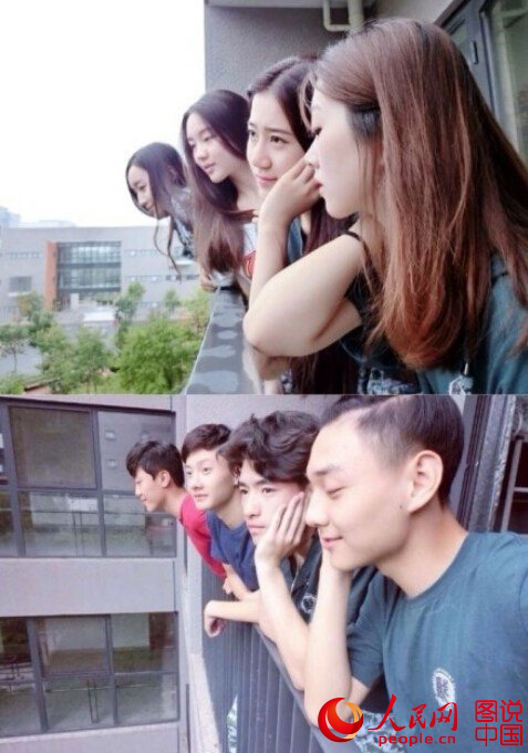 중앙희극학원 새내기 군사훈련…모두 ‘연예인 같아’
