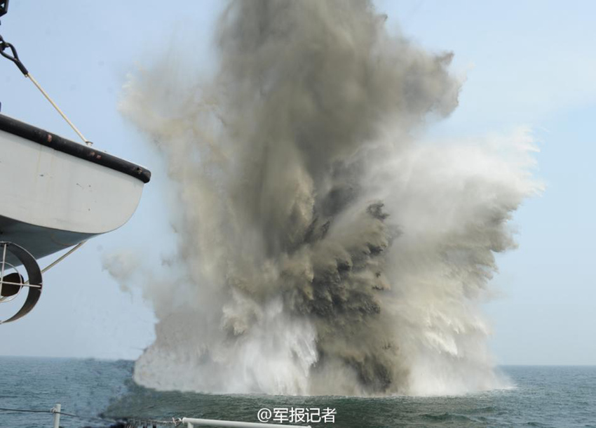 남중국해함대의 지뢰 제거 훈련 탐방, 3개 신기록 달성 