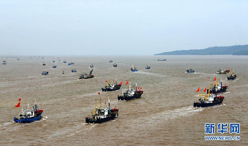 동중국해 휴어기 종료, 저장에 수천 척 어선 등장