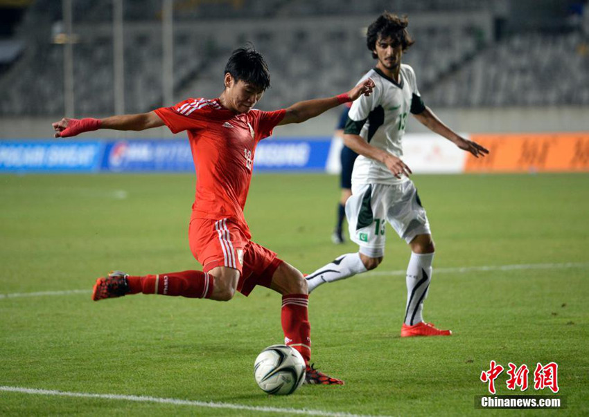 인천아시안게임, 축구 중국이 1:0으로 파키스탄 이겨