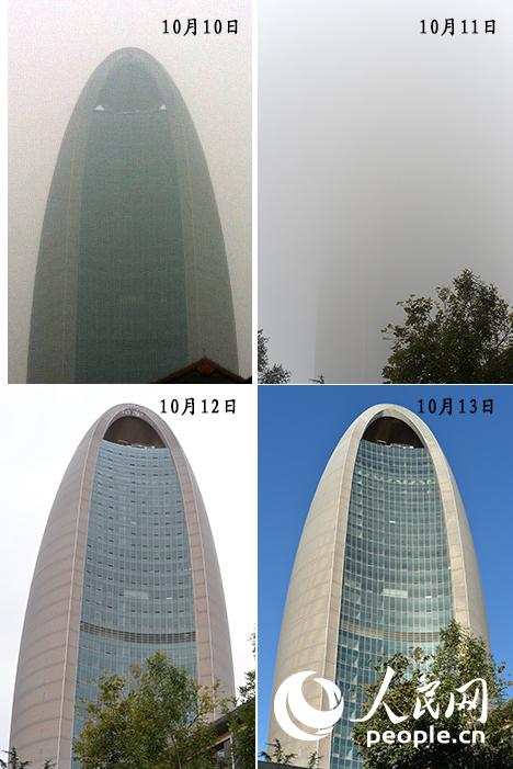 짙은 스모그에서 파란 하늘로, 베이징 4일간의 변신