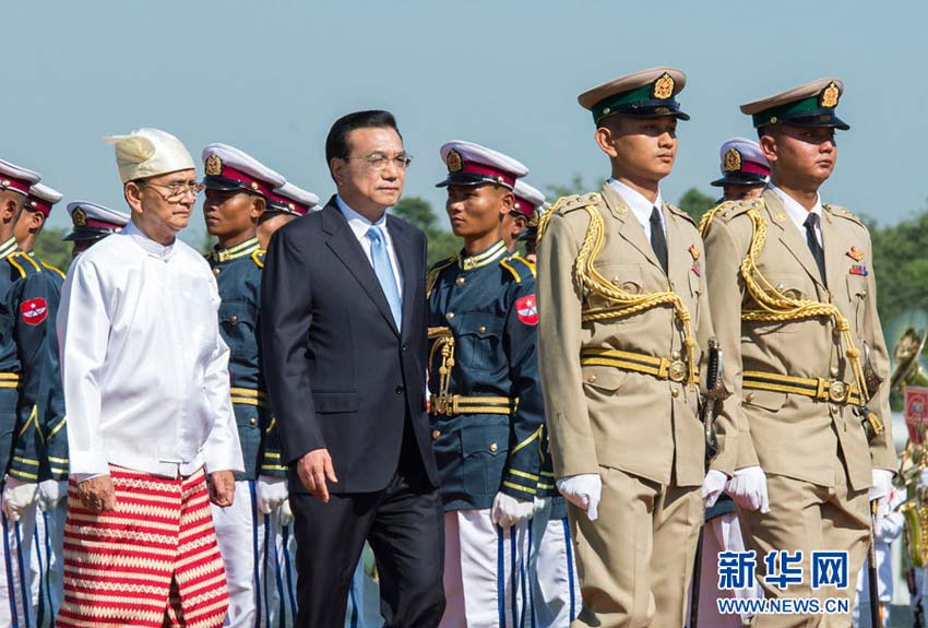 리커창 총리, 테인 세인 미얀마 대통령과 회동