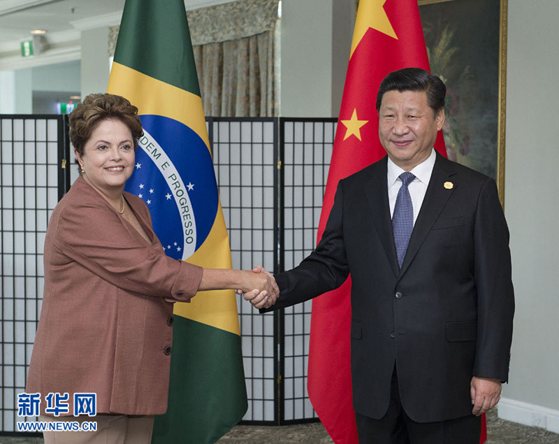 시진핑, 호주서 호세프 브라질 대통령과 회동