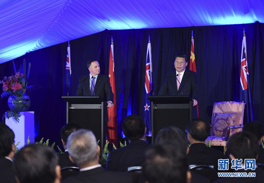 중국-뉴질랜드, 전면적 전략동반자 관계로 격상