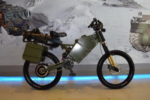 러시아 군용 전동 산악 오토바이 등장,  무기 장착 가능