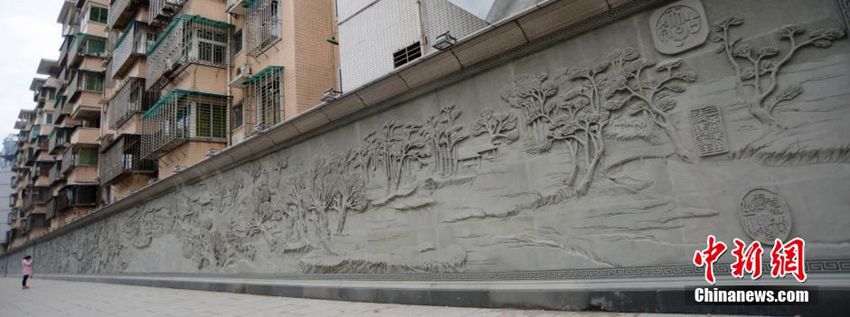 100m ‘청명상하도’ 석조, 후난서 공개돼