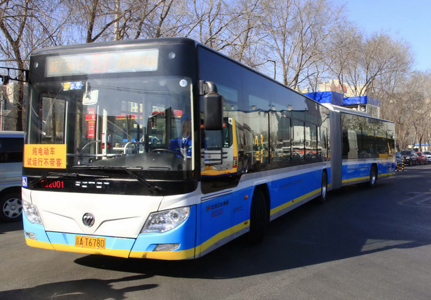 中 최장 전기버스 베이징에 등장, 143명 승차가능