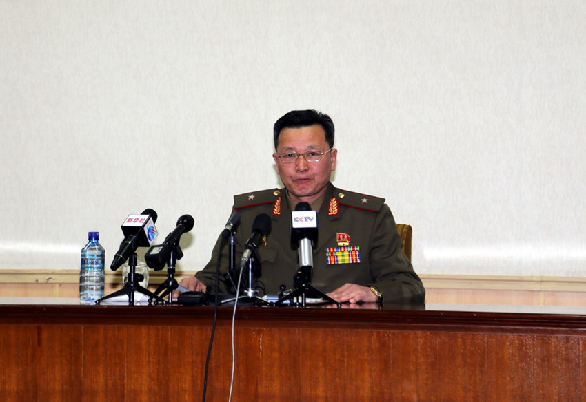 3월 26일 조선 평양, 국가안전보위부 대변인이 기자회견을 열었다.