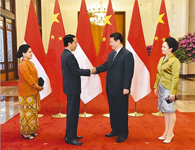 시진핑, 조코 위도도 인도네시아 대통령과 회담 