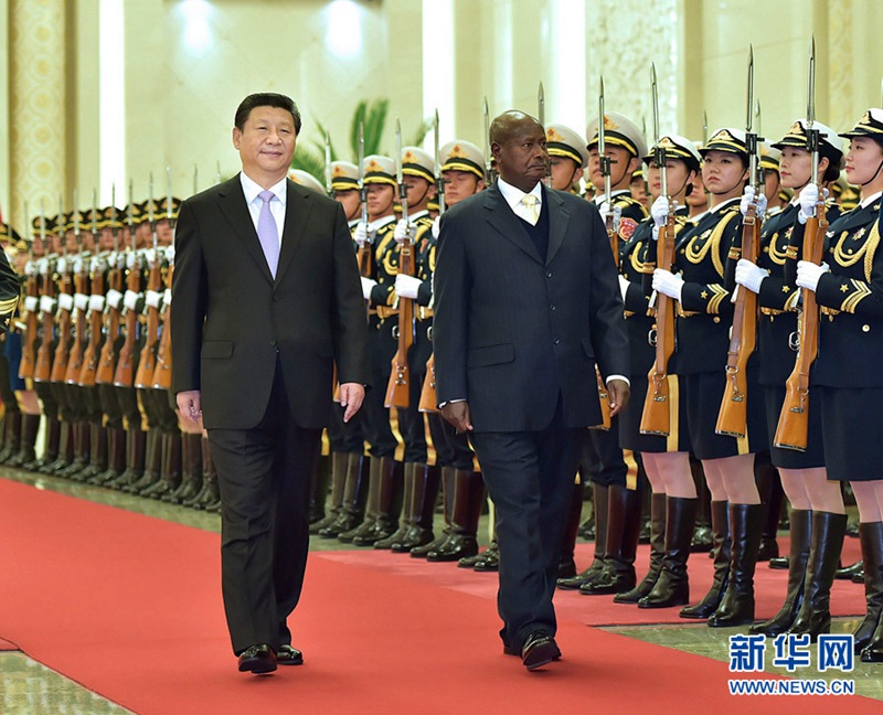 시진핑 주석, 요웨리 무세베니 우간다 대통령과 회담    