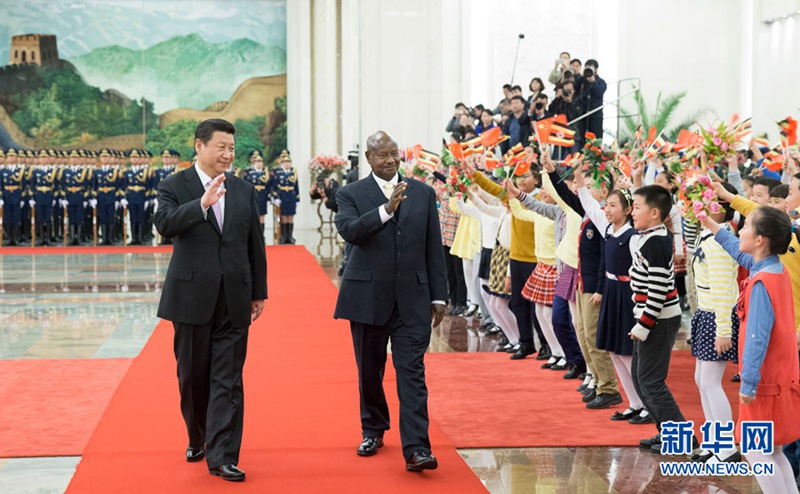 시진핑 주석, 요웨리 무세베니 우간다 대통령과 회담    