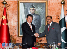 시진핑, 파키스탄 대통령과 회동