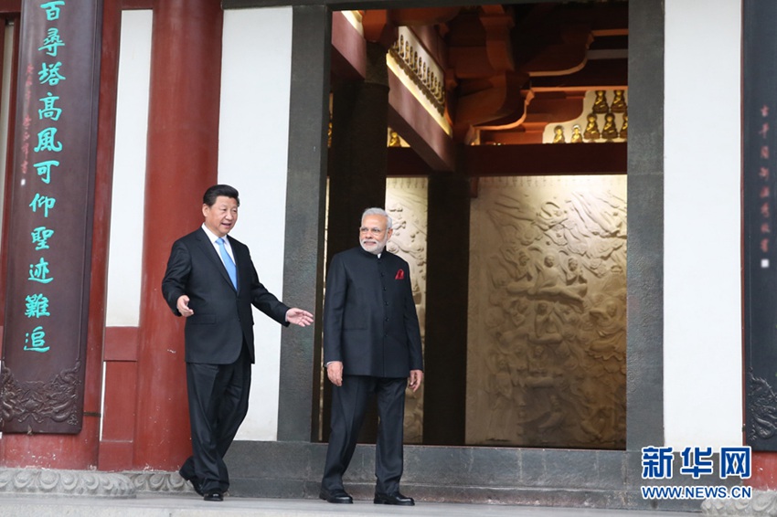 시진핑 주석, 나렌드라 모디 인도 총리와 시안 참관