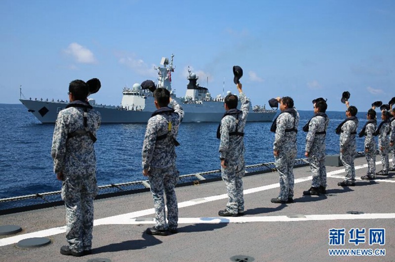 중-싱가포르 첫 해상군사훈련 순조롭게 완수해 