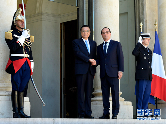 리커창, 프랑스 대통령과 회동 “이익 융합 확대”