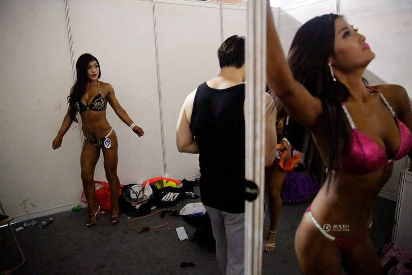 2015미스터 차이나 대회, 불끈불끈한 근육 남녀들 운집