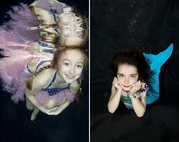 英 아이들 수중사진 촬영 화제, 개성 넘치는 포즈