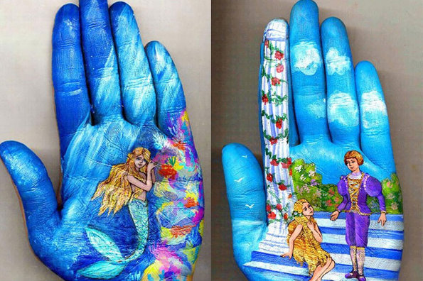 美예술가가 손바닥에 그린 유명인들의 초상화 “신기해”