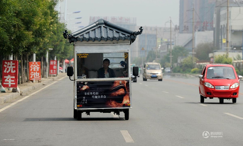 선양 남성, 2만元으로 캠핑카 제작…GPS에 CCTV까지