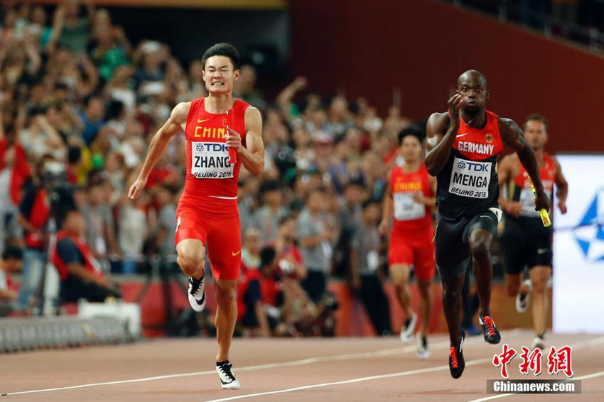 육상세계선수권 男 400m 릴레이서 중국 은메달