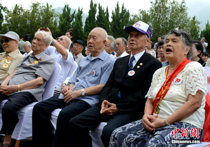양안 첫 국민당-공산당 항일 노병 기념벽 세워져