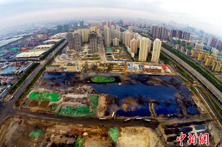 톈진항 폭발 중심지 정리 완료, 보수작업 돌입