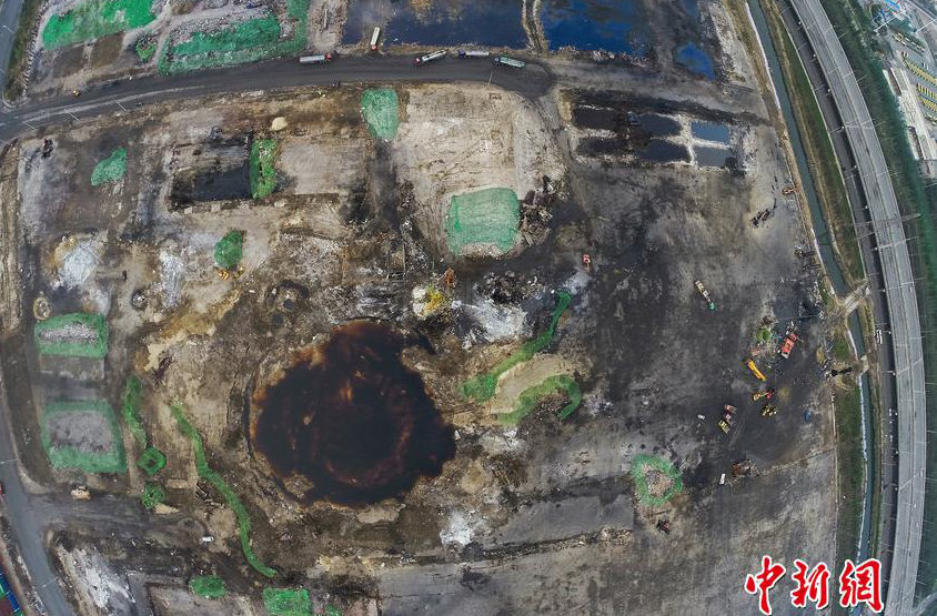 톈진항 폭발 중심지 정리 완료, 보수작업 돌입