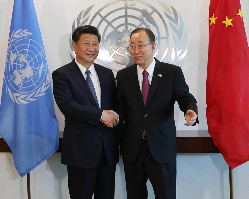 시진핑, 반기문 유엔 사무총장과 회동　