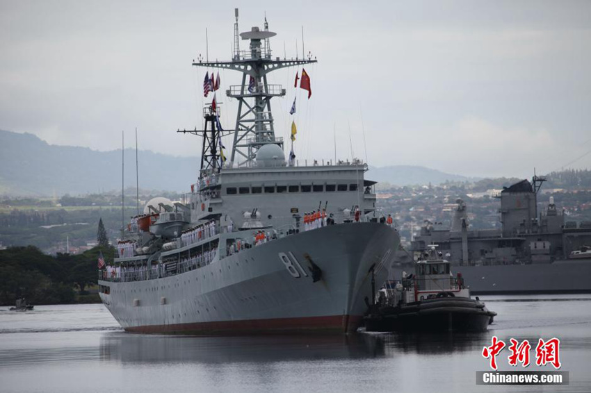 중국 해군함 ‘정허함’, 미국 진주만 방문