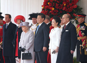 시진핑, 영국 여왕이 마련한 환영식 참석