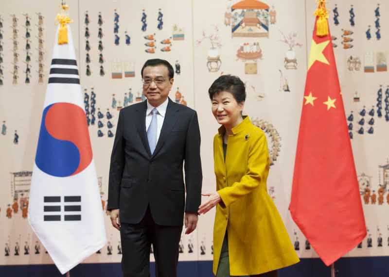 리커창 中 총리, 박근혜 대통령과 회담