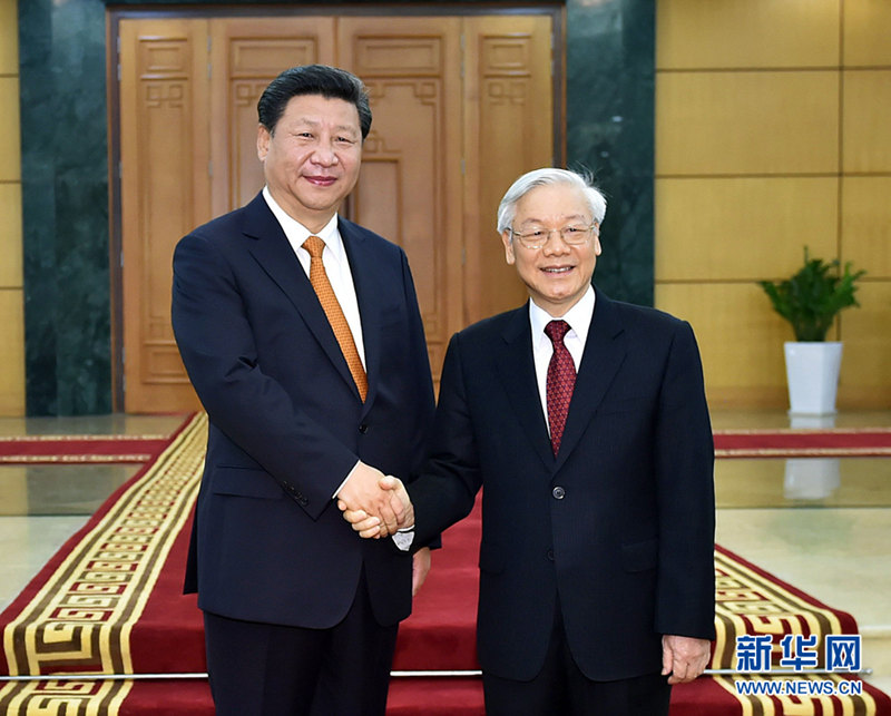 시진핑, 응웬 푸 쫑 베트남 공산당 서기장과 회담 가져