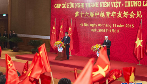 시진핑, 응웬 푸 쫑 서기장과 中-베트남 청년대표 면담
