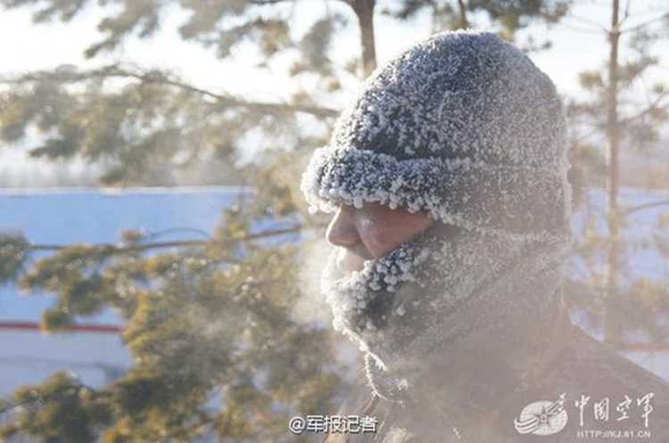 ‘중국 북극’ 레이더기지 극도의 추위, 얼굴에 서리 얼어