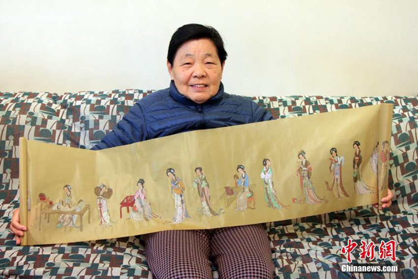 74세 할머니 ‘백미도’ 그려, 고대 미인 60명 완벽 재현