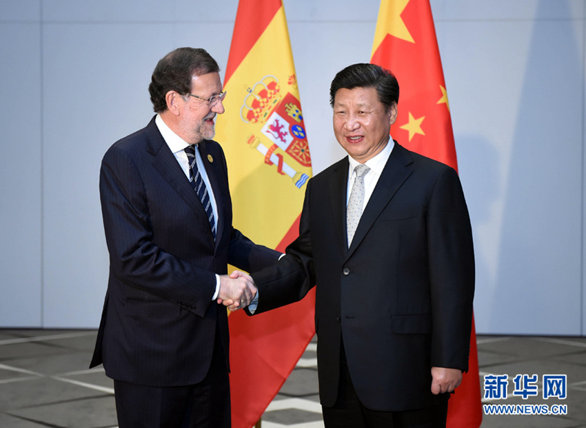 시진핑 주석, 마리아노 라호이 브레이 스페인 총리와 회동　