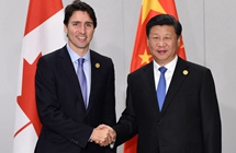 시진핑 주석, 쥐스탱 트뤼도 캐나다 총리와 회동