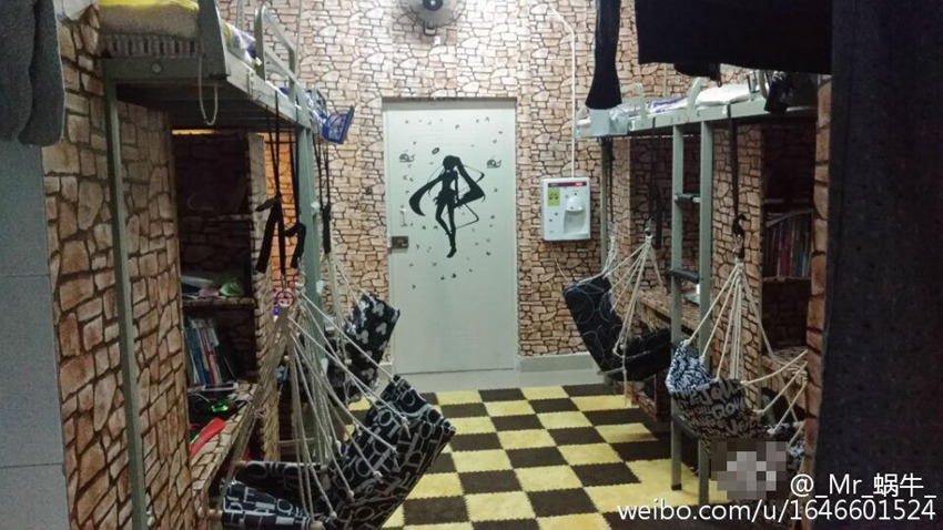 쓰촨 토목공정 남학생, 멋진 기숙사 꾸며 화제