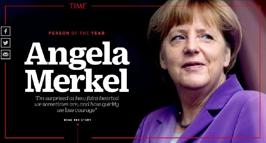 獨메르켈 총리, 타임지 ‘2015년 올해의 인물’로 선정