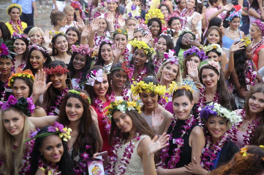국제 난초 박람회, 미스 월드 미녀들의 열띤 성원!